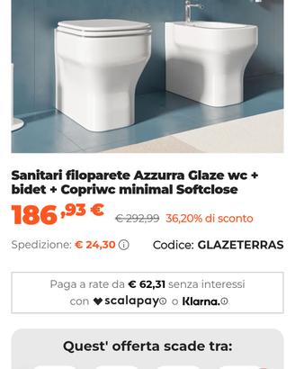 Sanitari filoparete  nuovi