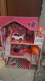 casa originale di barby in legno