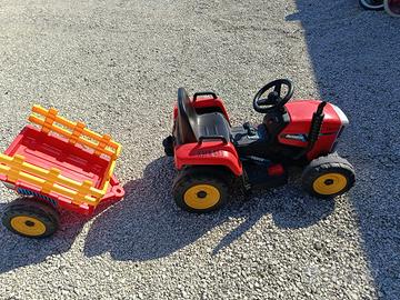 Trattorino con rimorchio a batteria per bambini