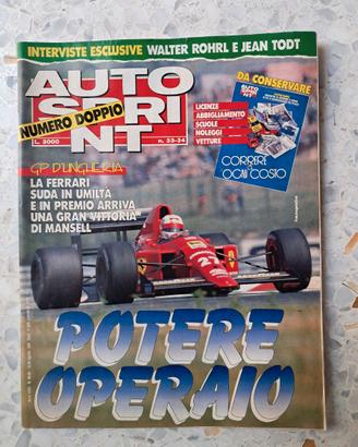 Autosprint 1989  Nigel Mansell su Ferrari 640