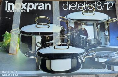 Batteria pentole 31pz inoxpran dietetic18/12 NUOVA