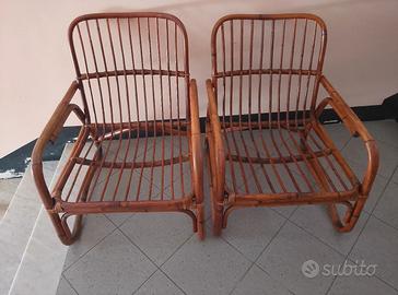 poltroncine in rattan