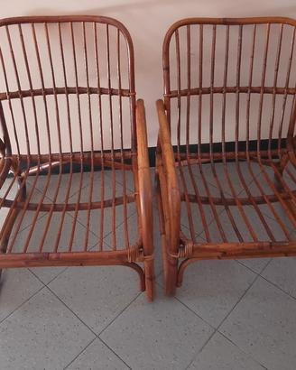 poltroncine in rattan