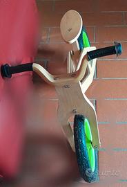bici in legno per bambino senza pedali 