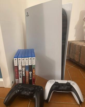 Ps5, 2 controller, 6 giochi