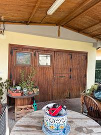 Porta stalla garage taverna 4 ante legno massello