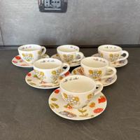 Thun set 6 tazzine caffe con piattino linea countr