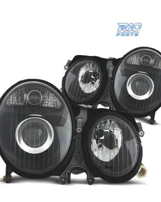 FARI PER MERCEDES CLASSE E W210 99-02 FONDO NERO