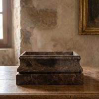 Fioriera in Pregiato Marmo Marrone - Pezzo Unico