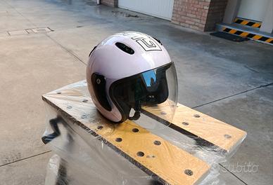 Casco jet rosa