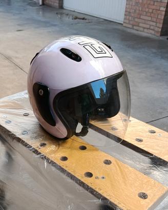 Casco jet rosa