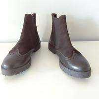 Tronchetti donna marroni in pelle