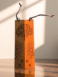 Segnalibro Cinese intagliati in legno (2 pezzi)