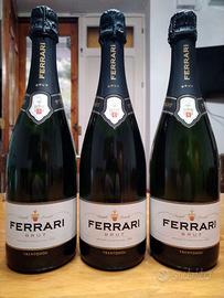 3 bottiglie di Ferrari Brut Trento DOC da 75cl