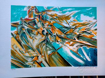 Serigrafia / Litografia Astratta Futurista