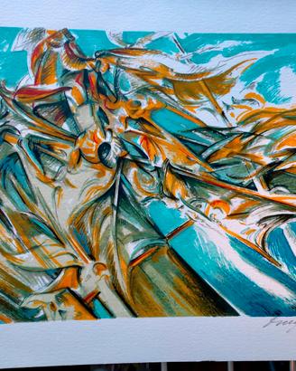 Serigrafia / Litografia Astratta Futurista