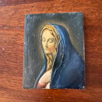 Dipinto ad olio su tavoletta di legno vintage