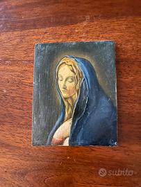 Dipinto ad olio su tavoletta di legno vintage