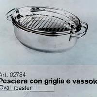 Pesciera con griglia e vassoio Viceversa acciaio