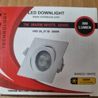 VIVIDA - Faretto LED, ad Incasso, Quadrato, 7W, 30