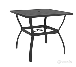 Tavolo da Giardino Antracite 81,5x81,5x72cm NUOVO