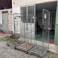 3 Carrelli roll-container a due lati