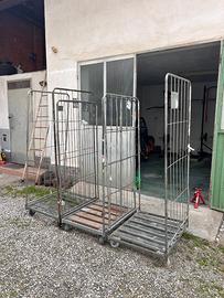 3 Carrelli roll-container a due lati