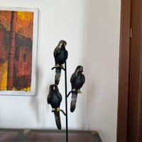 Scultura uccellini saggi, legno Maisons du Monde