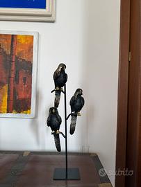 Scultura uccellini saggi, legno Maisons du Monde