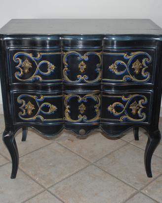 Comoncino blu con decori