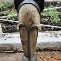 Maschera africana Fang Ngil - Legno scolpito con b