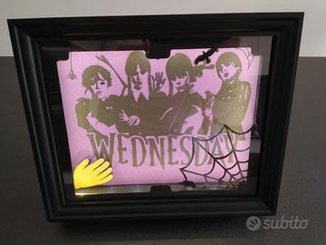 Mercoledì Addams 3D shadowbox with black frame