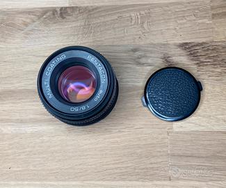 Obiettivo Pentacon 50 mm 1.8 m42 vintage lens