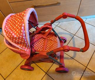passeggino culla giocattolo rosa