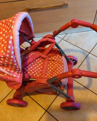 passeggino culla giocattolo rosa