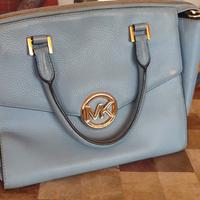 Borsa Michael Kors azzurra in pelle 