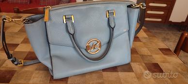 Borsa Michael Kors azzurra in pelle 