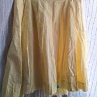 Gonna giallo canarino vintage al ginocchio