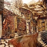 Quadro su cartoncino 50 x 35 cm di Salvatore Spano