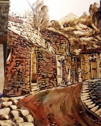 Quadro su cartoncino 50 x 35 cm di Salvatore Spano