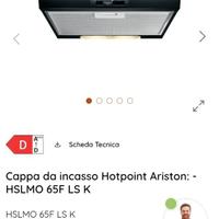 Cappa da incasso Ariston Hotpoint