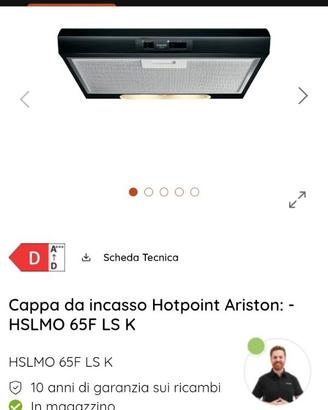 Cappa da incasso Ariston Hotpoint