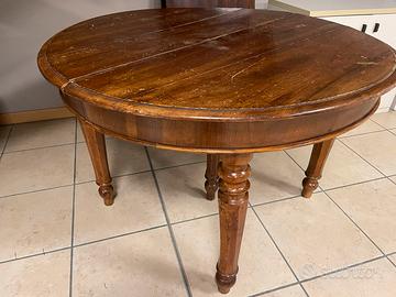 Tavolo rotondo antico stile Luigi XVI