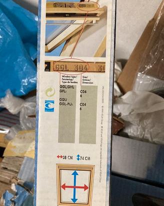 Tende interne ed esterne per lucernario 38x74cm