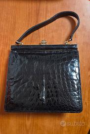 Borsa Vintage anni '50 in Pelle di Coccodrillo