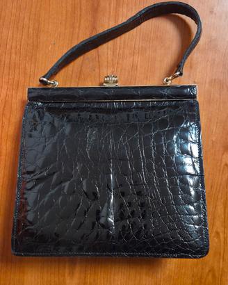 Borsa Vintage anni '50 in Pelle di Coccodrillo