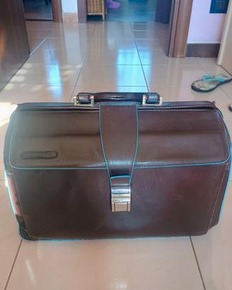 borsa Piquadro Square blu medico