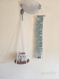 Arazzo da parete macrame Boho  Portavaso appeso 