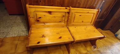 Panca in legno con  sedile contenitore