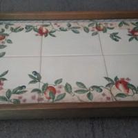 vassoio piastrelle decorazione a mano 